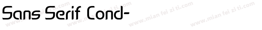 Sans Serif Cond字体转换
